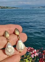 Chic Keshi Pearl Gold Plated Earrings