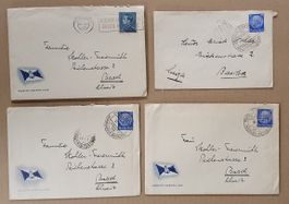4 Hamburg-Amerika Linie Briefe, versch. Destinationen