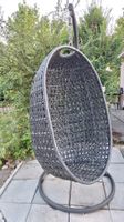 Hängesessel Polyrattan  mit stabilem Gestell  und Kissen