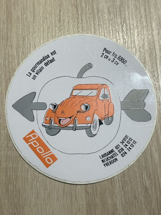 Sticker Apollo vintage 2CV Citroën autocollant (Neu (gemäss ...