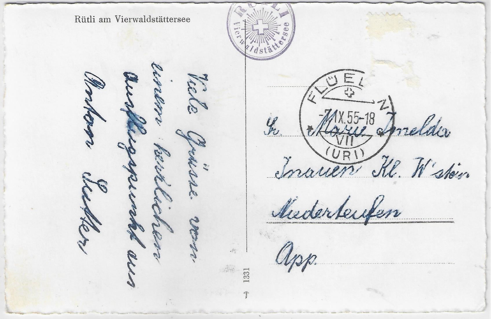 Cartoline postali: Rütli am Vierwaldstättersee – Usato da Ettingen venduto da Kartenplanet 1