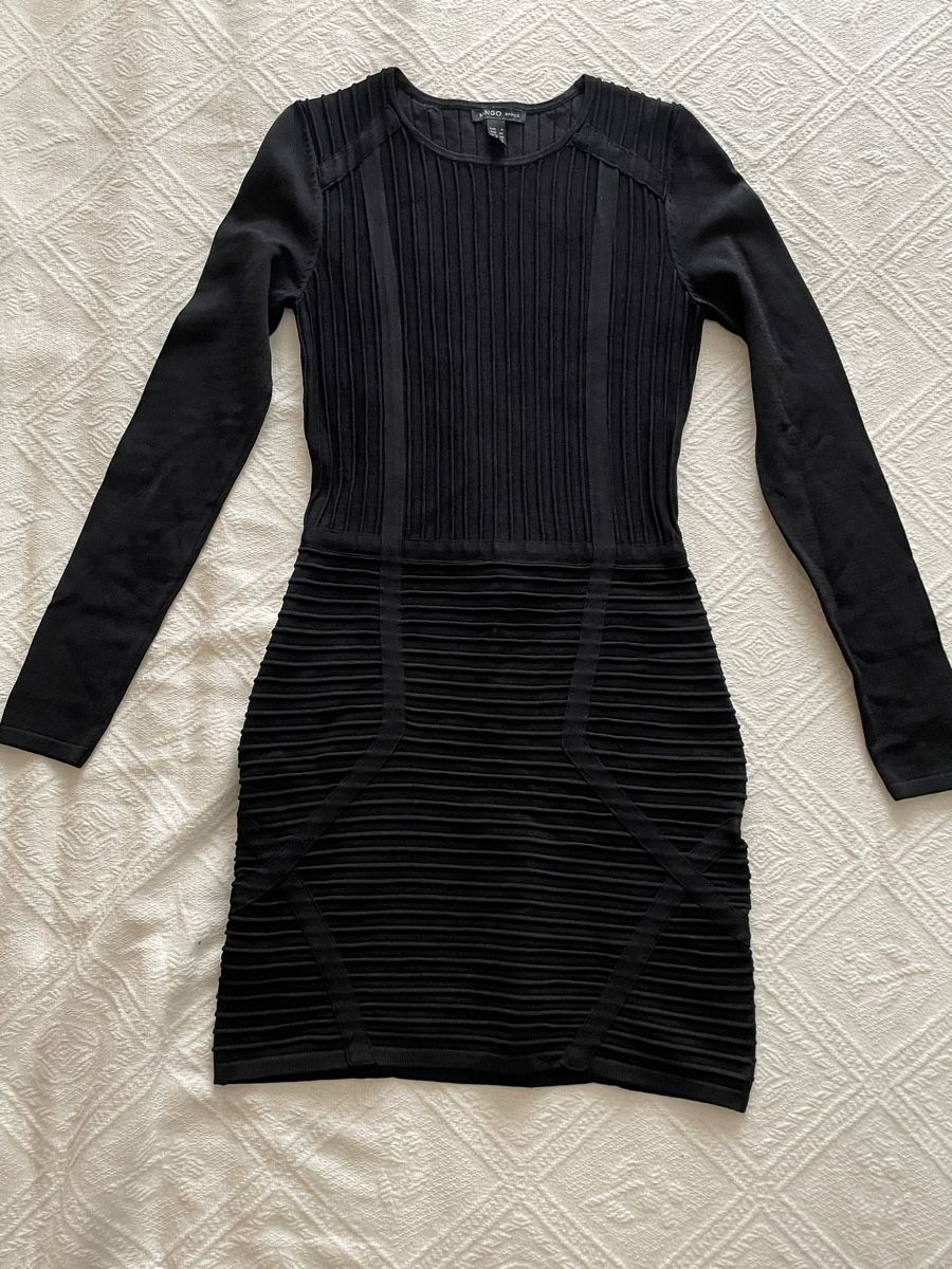 Mango Vestiti: Schwarzes Strickkleid v. Mango / Gr. S/XS – Usato da Basel venduto da Mrs_Bee