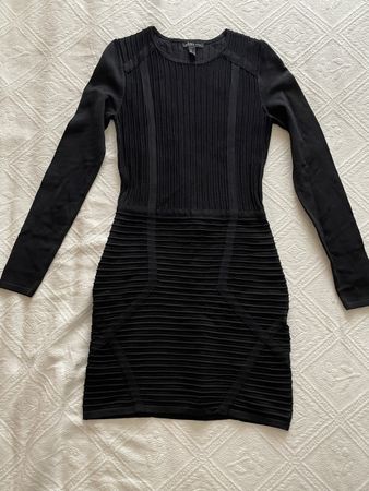Schwarzes Strickkleid v. Mango / Gr. S/XS