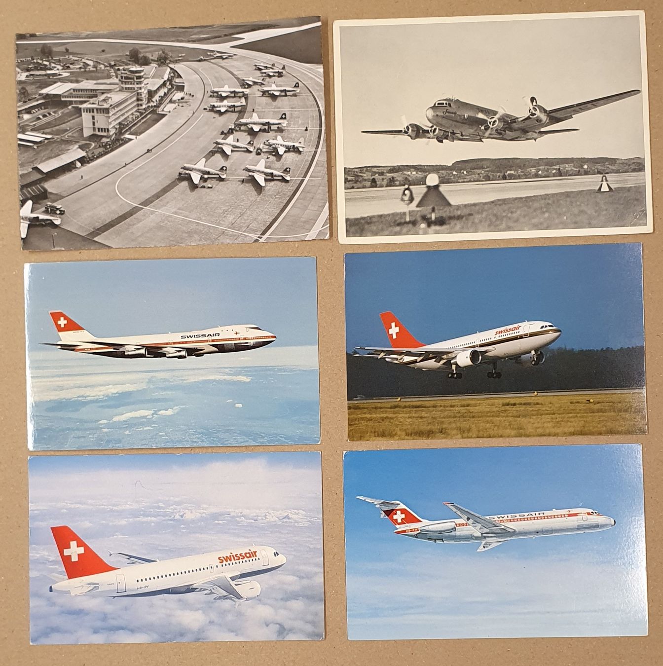 Cartoline postali: 6 Ansichtskarten Swissair Flugzeuge – Usato da Kreuzlingen venduto da Rschweiz1
