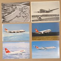 6 Ansichtskarten Swissair Flugzeuge
