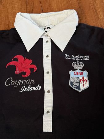 Polo Cayman Islands St. Andrews G.W. schwarz Damen Grösse S