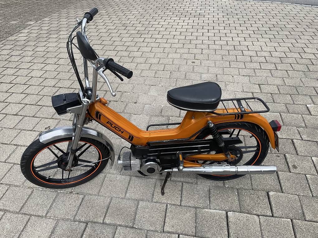 Puch Ciclomotori: Puch Maxi S in Orange mit mutching Numbers – Usato da Eschenbach SG venduto da Manu_89_w