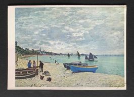 AK Monet 1840 - 1926  Strand La plage Kunstkarte