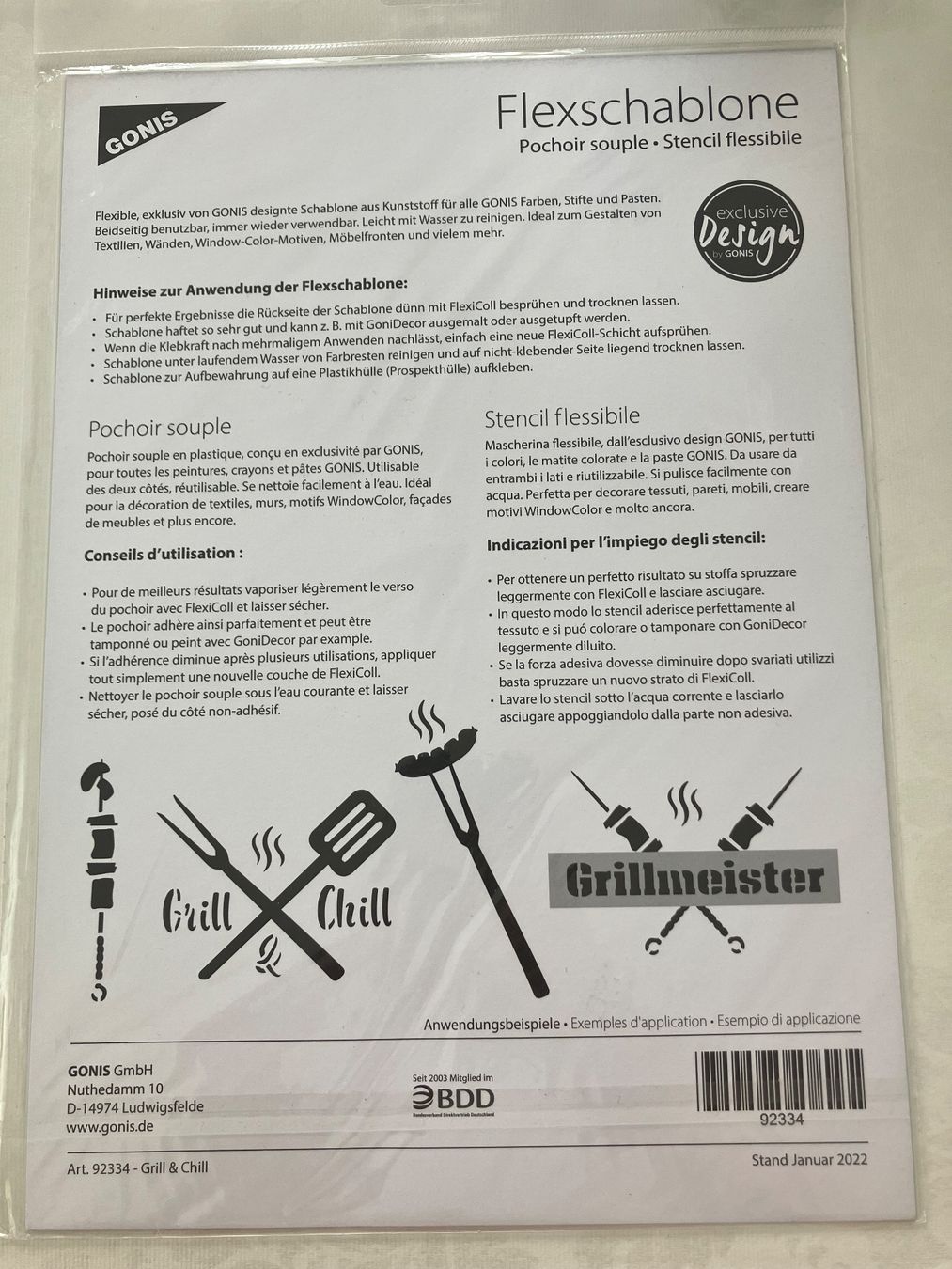 Schablonen: Gonis Flexschablonen – Neu und originalverpackt aus Alpnach Dorf von heysheep 1
