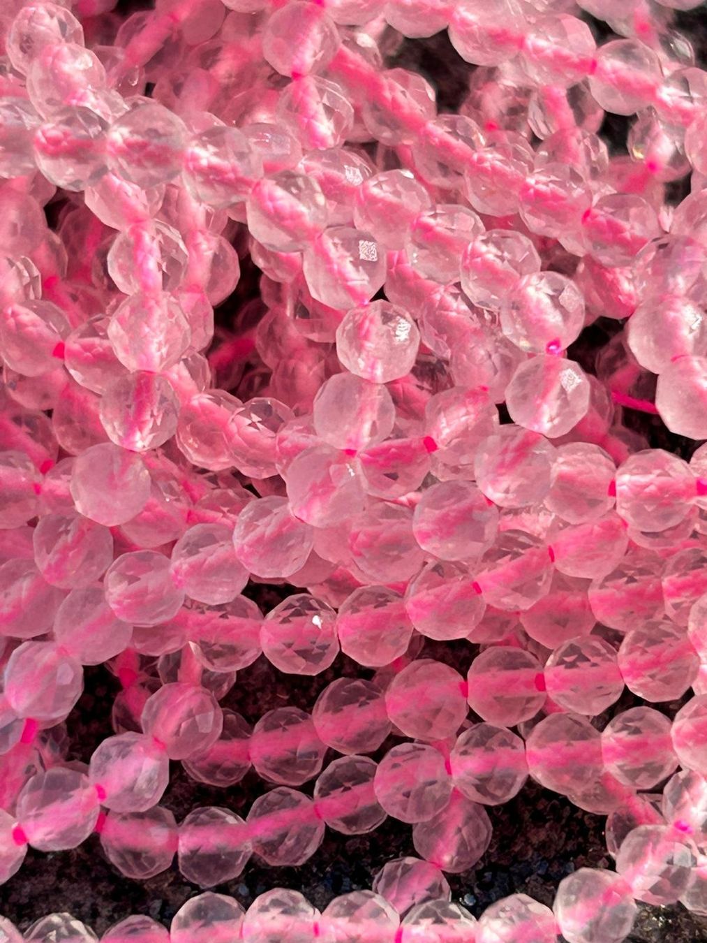 Edelsteine: Strang echte facettierte rose quartz Kugeln 1,5 mm – Neu und originalverpackt aus Niederrohrdorf von Ytobi 2