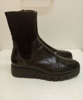 UNISA Fresno Lackleder Stiefeletten Schwartz Gr. 36