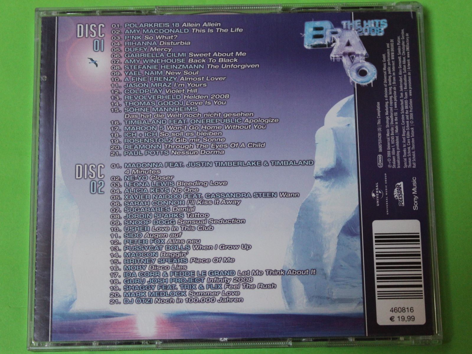 CD: BRAVO The Hits 2008 2CD Guter Zustand – Usato da Tübach venduto da JamesStone 2