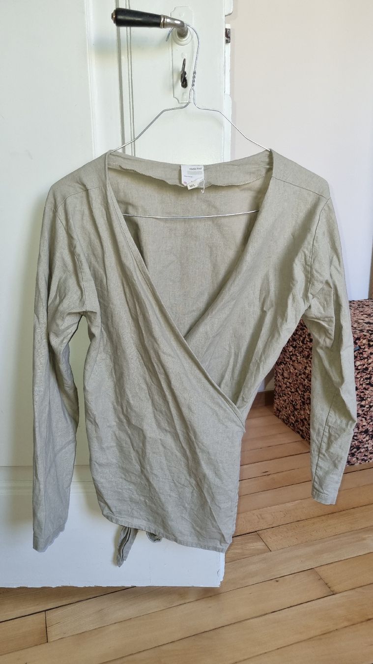 Kleiderpakete: Studio OSOI 2-Teiler Wickeloptik, Helles Olivebeige, Gr. M/L – Neu (gemäss Beschreibung) aus Zürich von fbmu 3