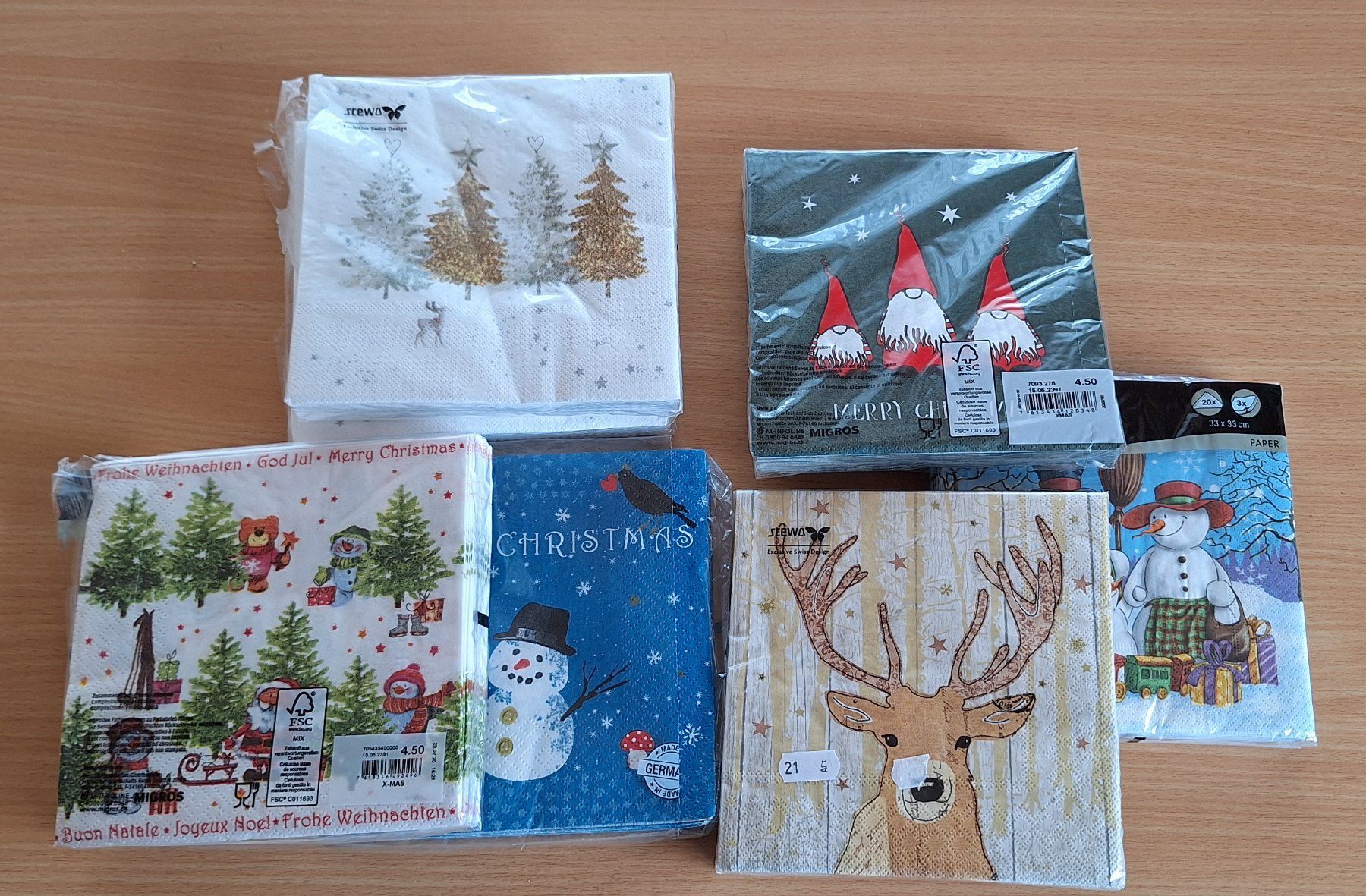 Tovaglioli: Servietten mit Weihnachtsdekor – Usato da Balzers venduto da Loona7
