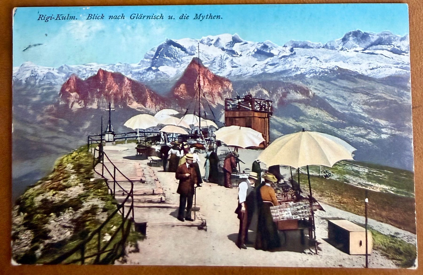 Cartoline postali: Rigi - Kulm - Animation terrasse - 1913 – Usato da Lutry venduto da Ediego