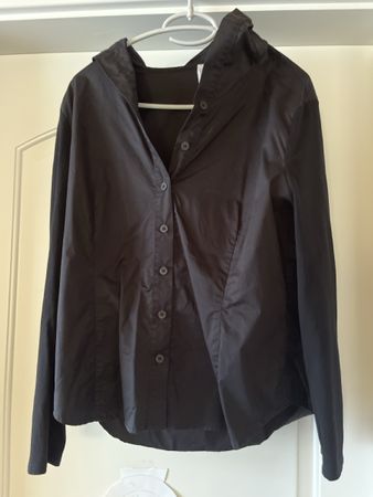 Ania Schierholt Bluse mit Kapuze schwarz Grösse 44