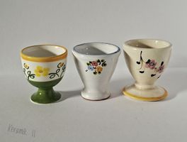 Drei Eierbecher aus Keramik 
