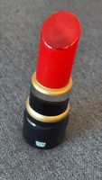 Dekorativer Glas-Lippenstift – Rot / Schwarz / Gold