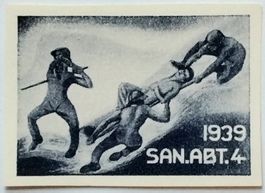 Soldatenmarke 2.WK, Sanitäts Abteilung 4, gesch, Wi San 23-2