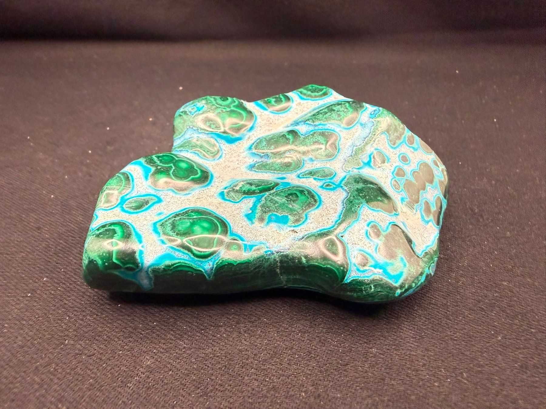 Mineralien & Heilsteine: Malachit und Chrysocolla poliert – Gebraucht aus Schinznach Bad von Demerald 7