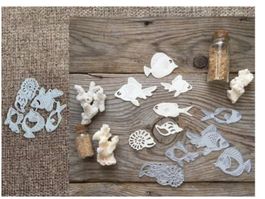 Stanzschablone Nr. R171, Muscheln, Fische (Sizzix geeignet)