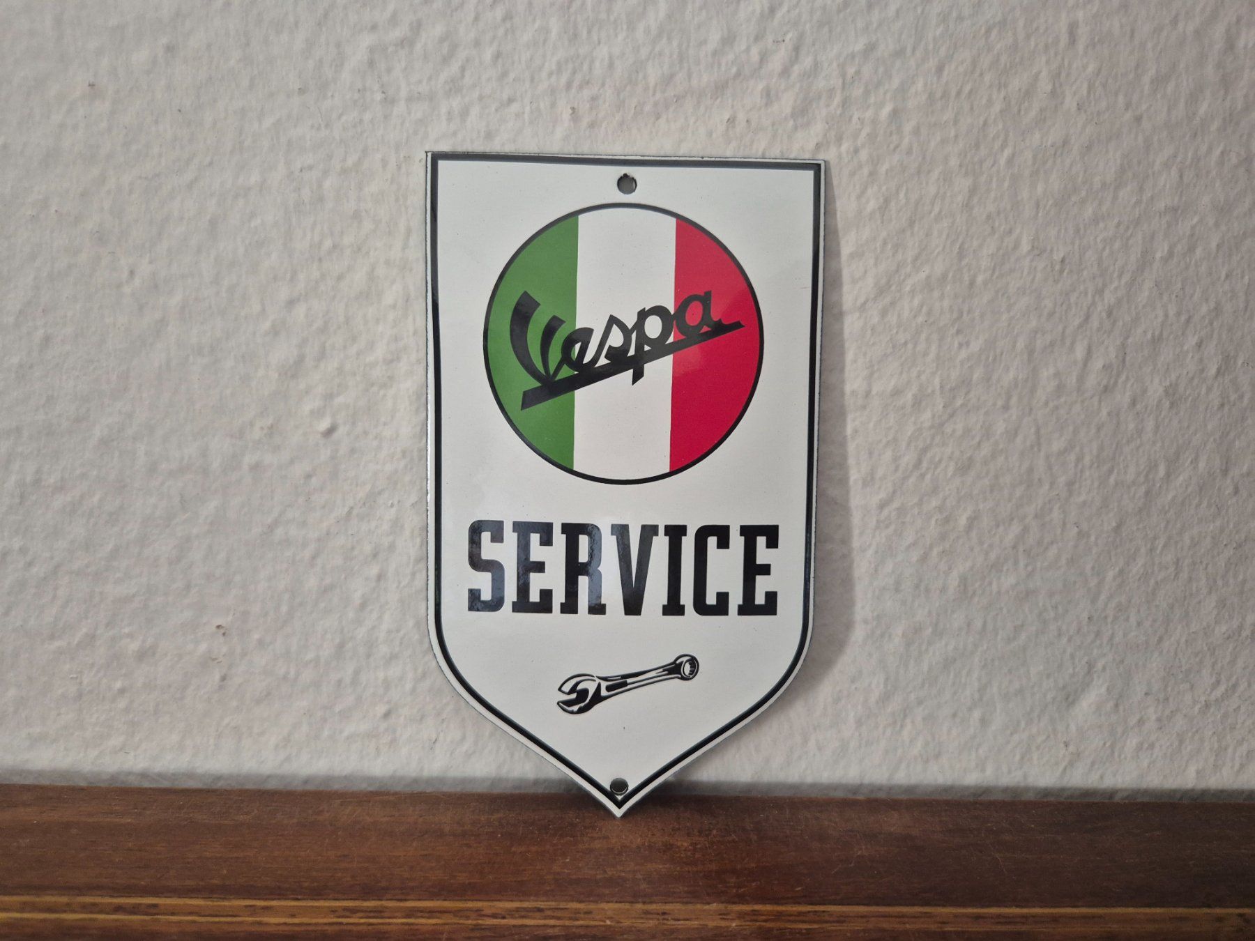 Vespa Insegne: Emailschild Vespa Roller Service Werkstatt Emaille Schild – Nuovo (secondo la descrizione) da Schaffhausen venduto da pfanis09
