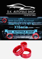 BMW Knopf Abdeckung Alu Rot für 1, 2, 3, 3 GT, 4, X1