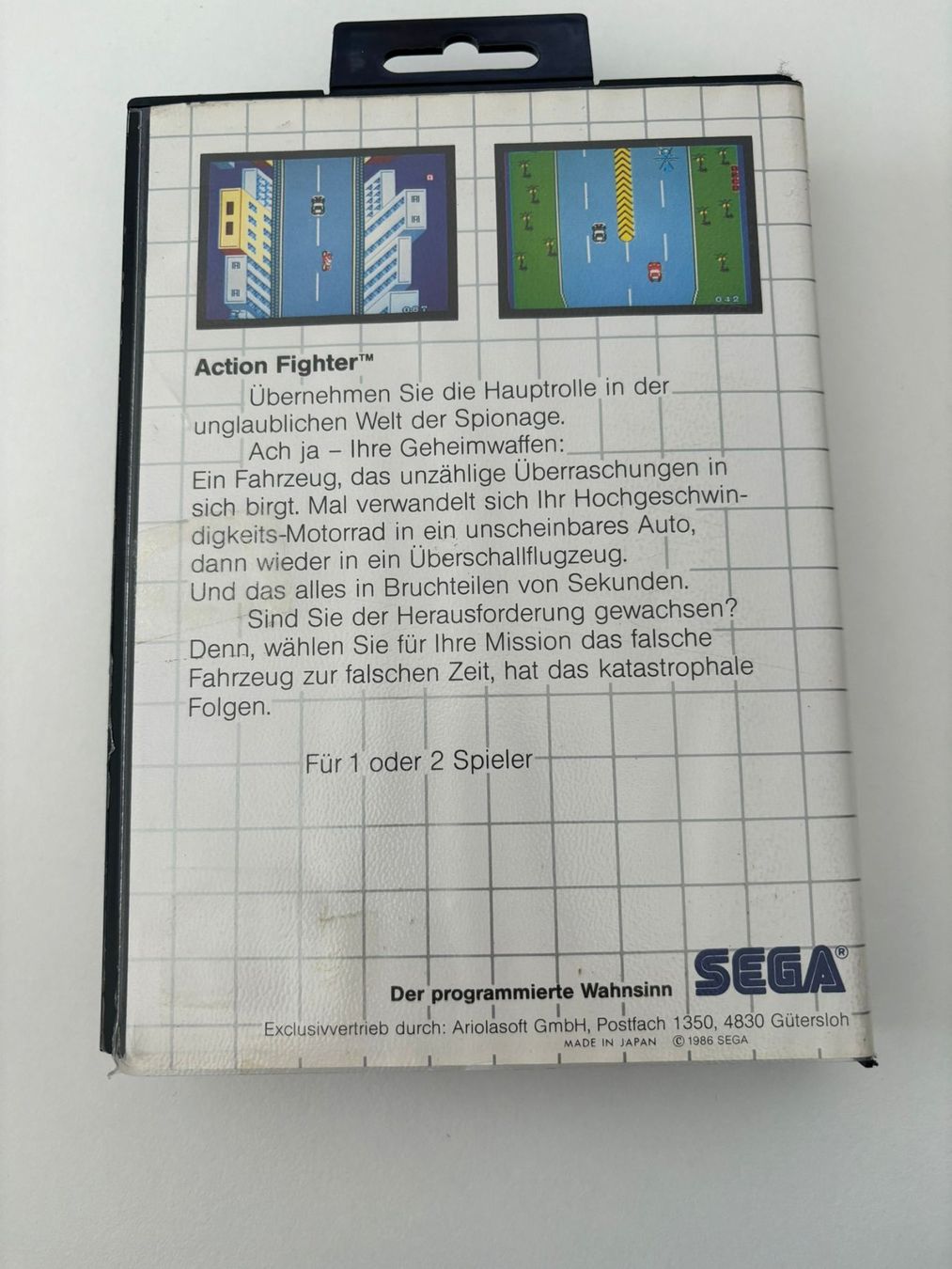 Sega Giochi: Action Fighter (SEGA Master System) – Usato da Herisau venduto da Seyashop1 2
