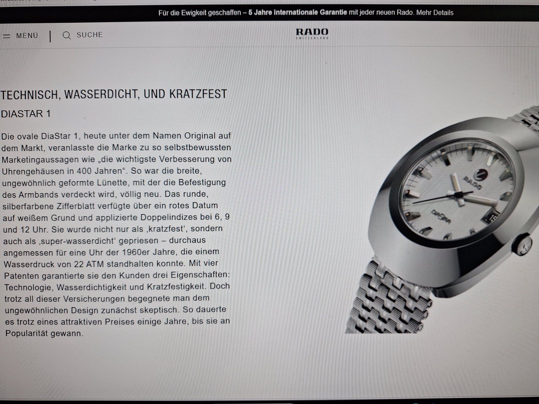 Rado Orologi: Rado DiaStar – Usato da Gerlafingen venduto da Mo49 4