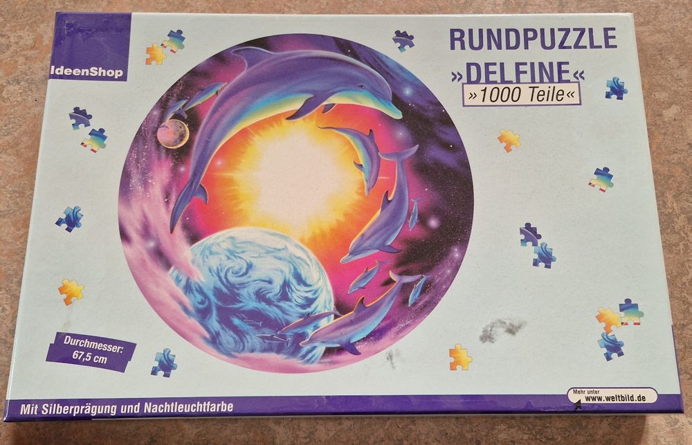 Buntglas-Puzzle 'Kardinalvogel' – 1000 Teile, Rund, 68 Cm Durchmesser, Anspruchsvolle Herausforderung Für Erwachsene