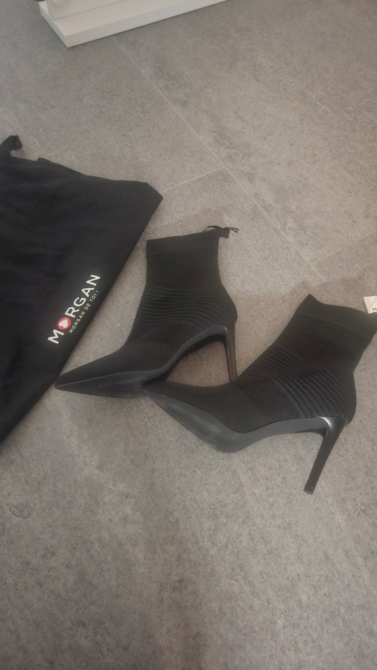 Morgan Damenschuhe: Bottines Morgan noires en maille extensible taille 38 – Neu (gemäss Beschreibung) aus Mörigen von uw5_bq7n 5
