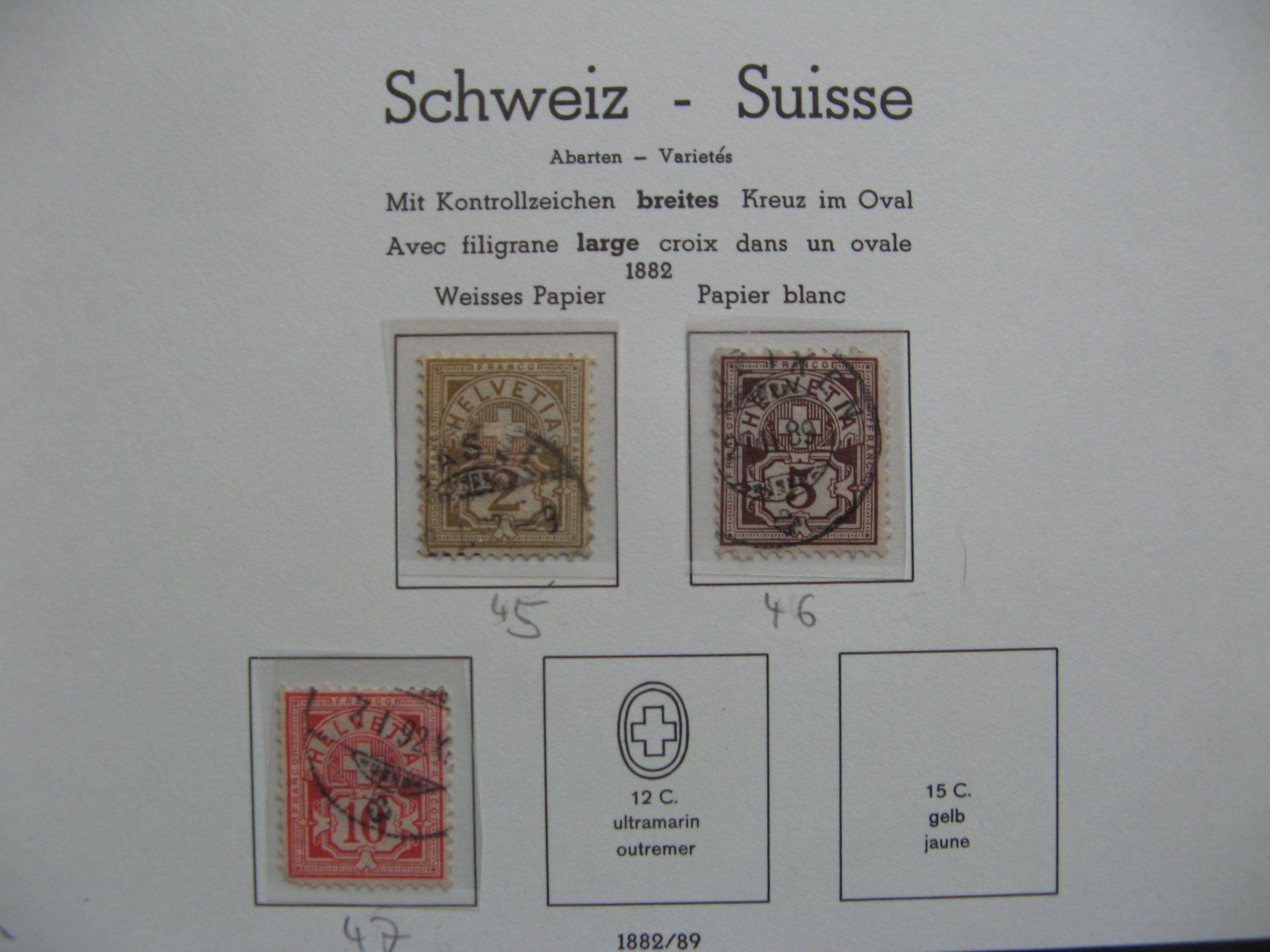 Tous les timbres: Ziffermuster 1882 gestempelt – D'occasion à Frauenfeld par Interessent1