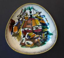 Vintage Keramik Schale, Gustav Spörri 1959, Ø 23 cm