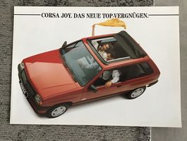Opel Corsa Joy Faltprospekt 4 Seiten März 1989