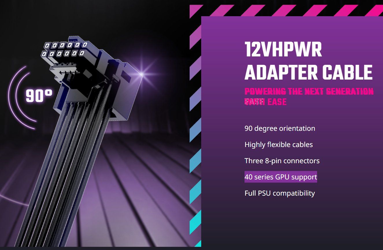 Kabel: Cooler Master 12VHPWR ADAPTER CABLE Type-2 (40 series GPU) – Neu und originalverpackt aus Uster von