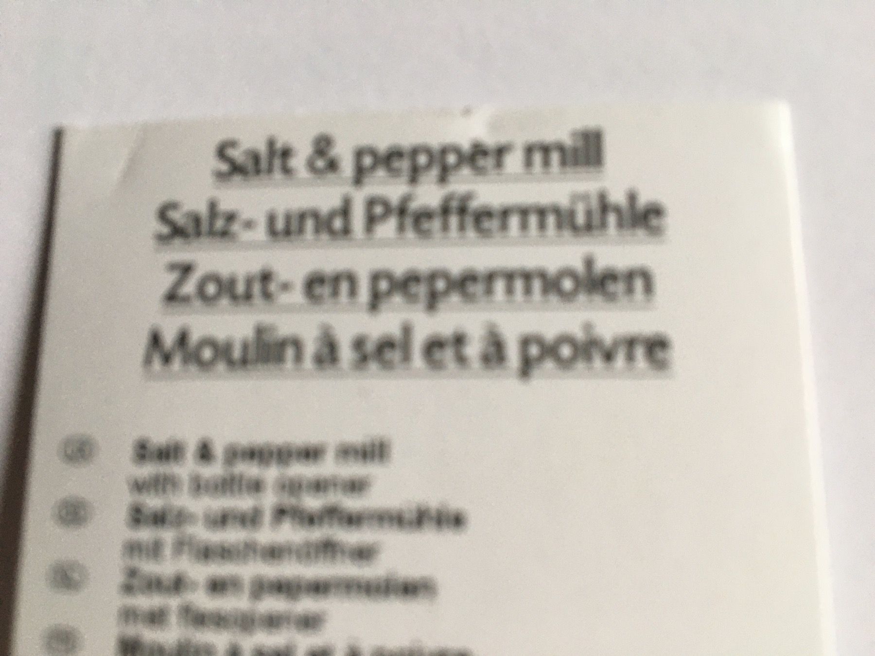 Küchengeräte: Salz / Pfeffer - Mühle – Gebraucht aus Arth von Vrecam51 5