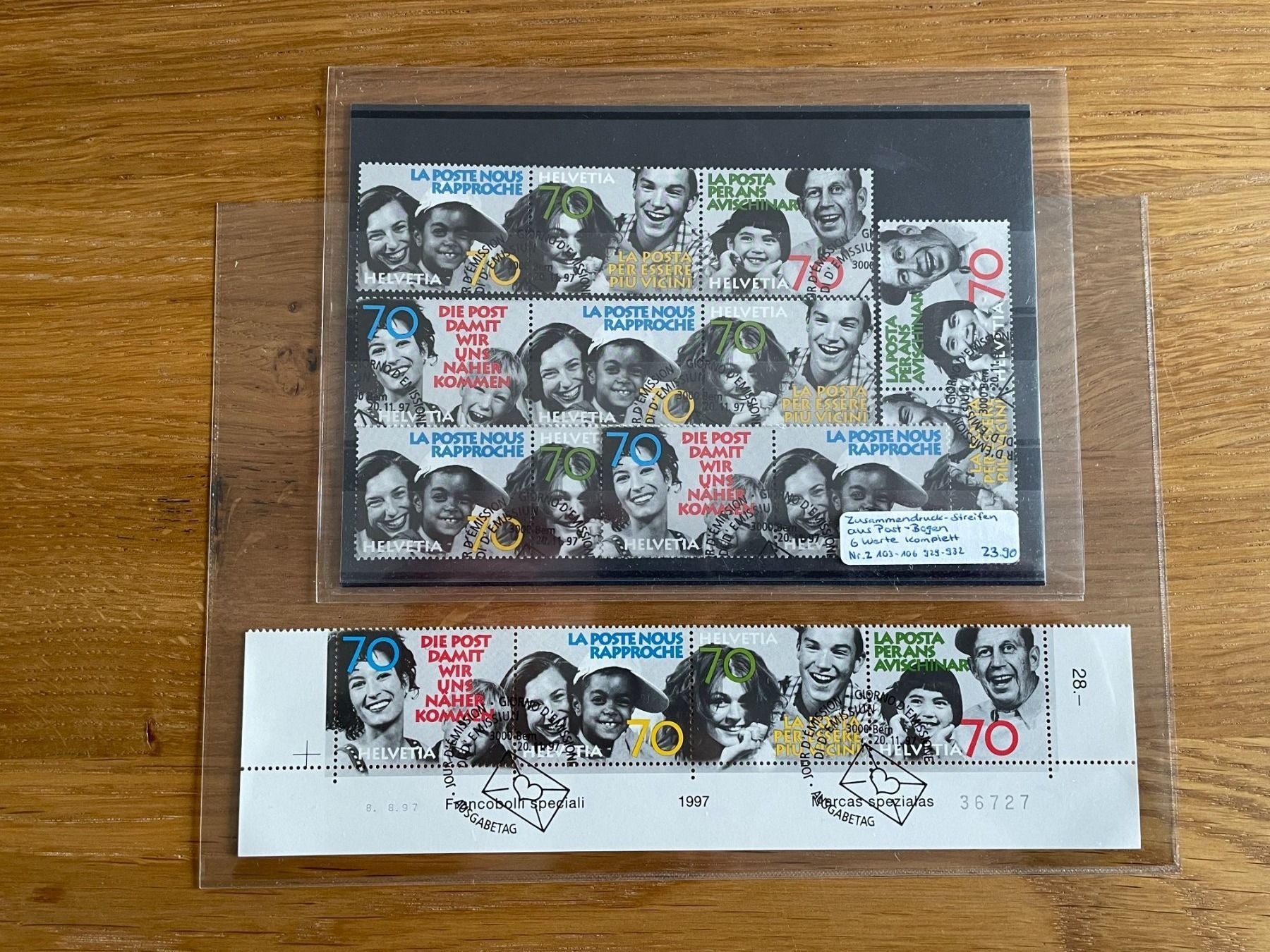 Tutti i francobolli: Die Post damit wir uns näher kommen – Usato da Abtwil SG venduto da Cards31 1