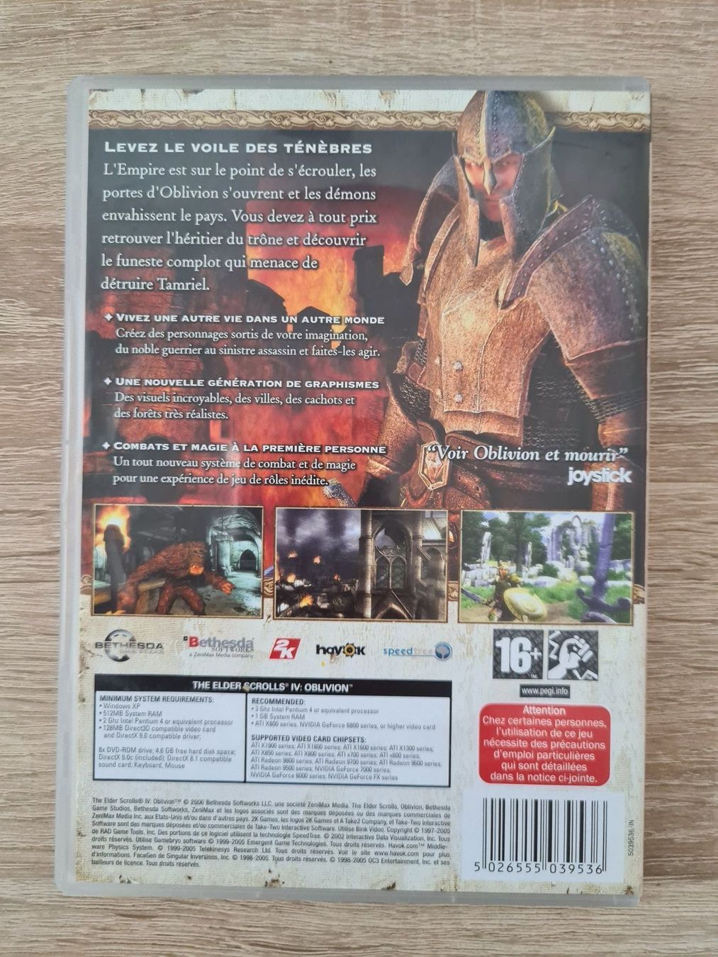 Spiele: The Elder Scrolls IV: Oblivion-PC French – Gebraucht aus Carouge GE von Franllo 1