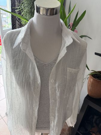 Glitzernde Bluse und lurex Top Gr TU