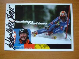 FRÄNZI AUFDENBLATTEN (CH) SKISTAR AUTOGRAMMKARTE