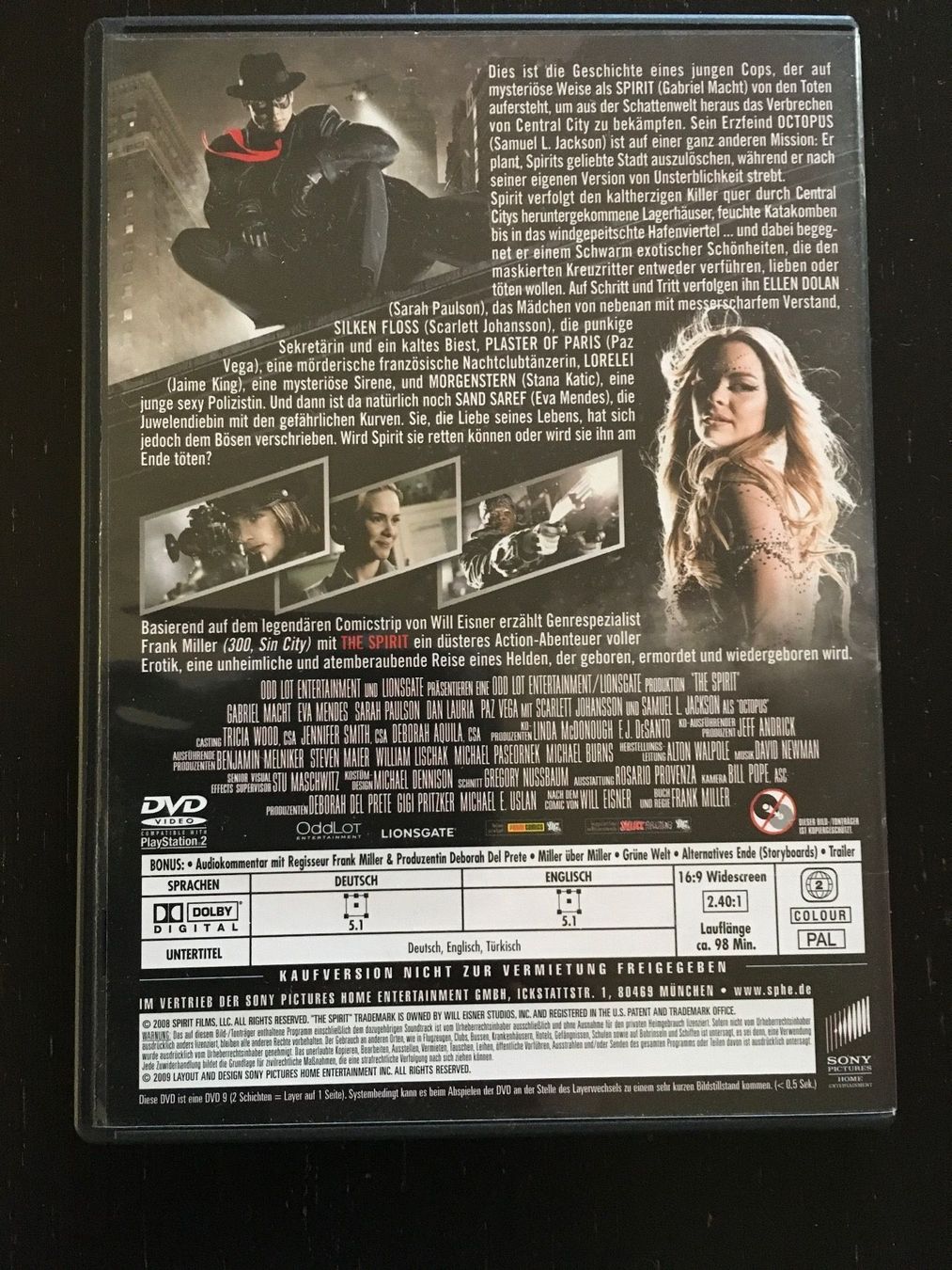 Tutti i DVDs: DVD The Spirit – Usato da Regensdorf venduto da scheissspiel 1