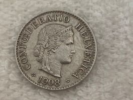 5 centimes/Rappen 1908