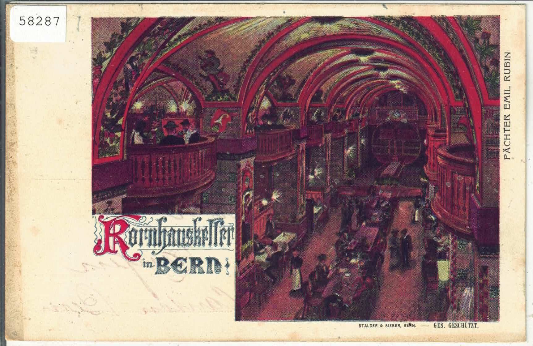 Ansichtskarten: Kornhauskeller in Bern - Pächter Emil Rubin – Gebraucht aus Ettingen von Kartenplanet