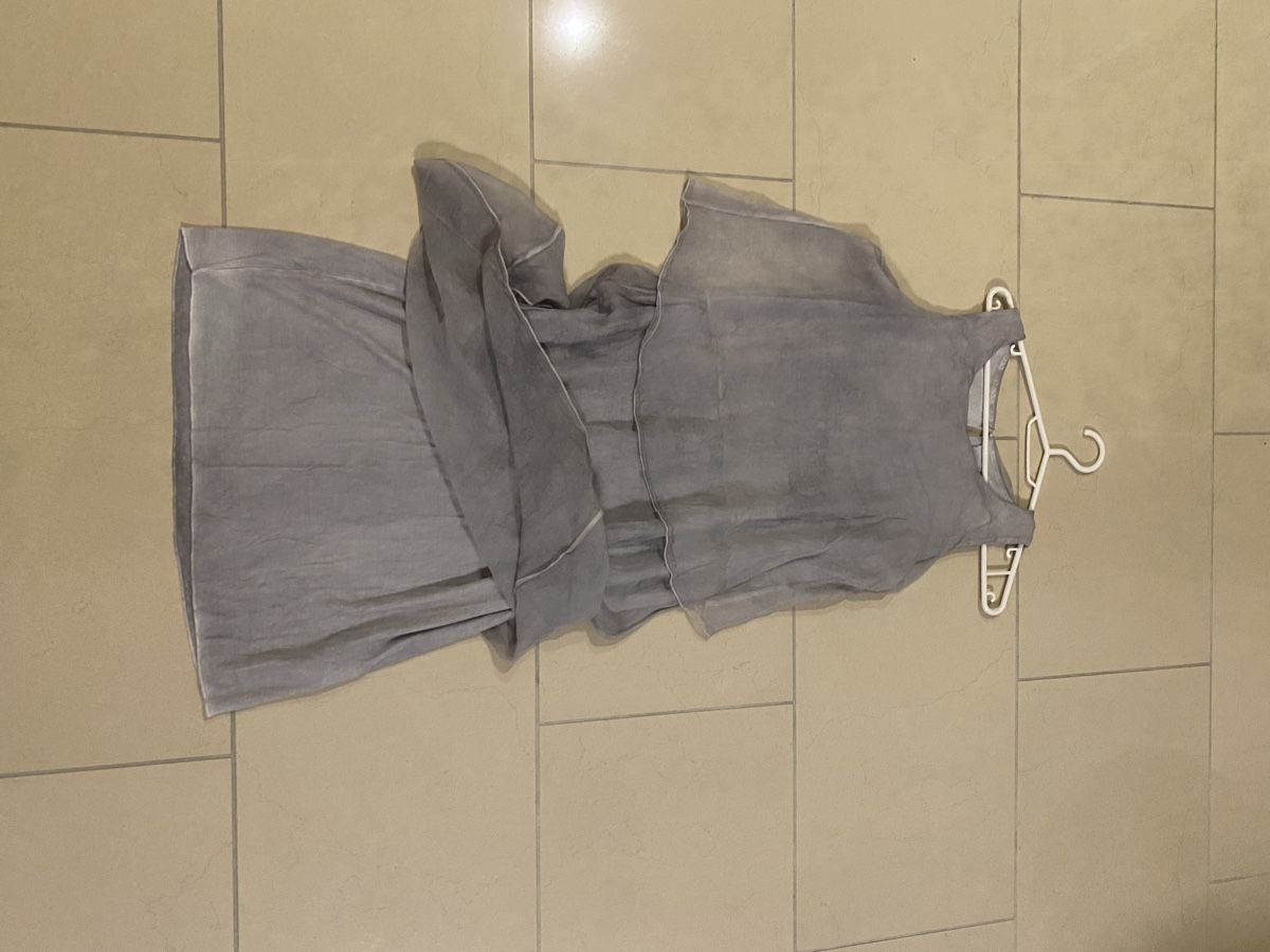 Alba Moda Kleider: Alba Moda Kleid Gr. 34/36 Grau Seide & Viskose  – Gebraucht aus Rorschach von Lauraq12 3