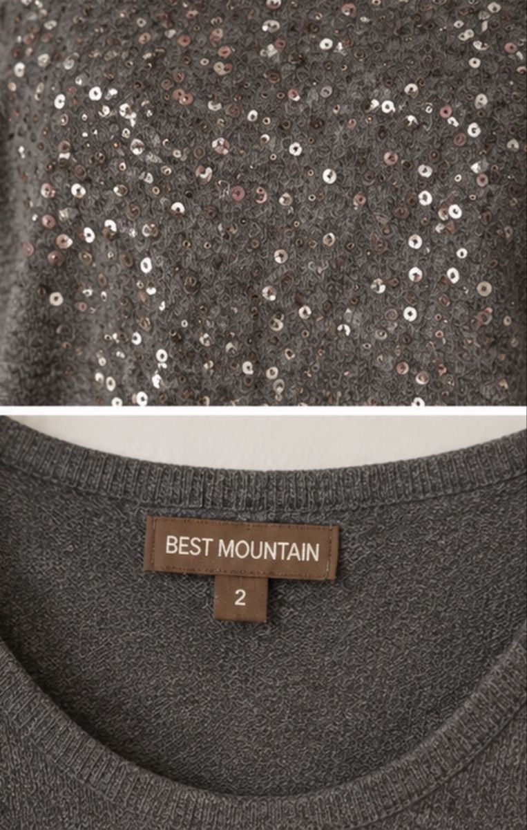 Tuniche: Tunique longue BEST MOUNTAIN grise à sequins – Nuovo e nell'imballaggio originale da Chêne bourg venduto da Elegance_2023 3