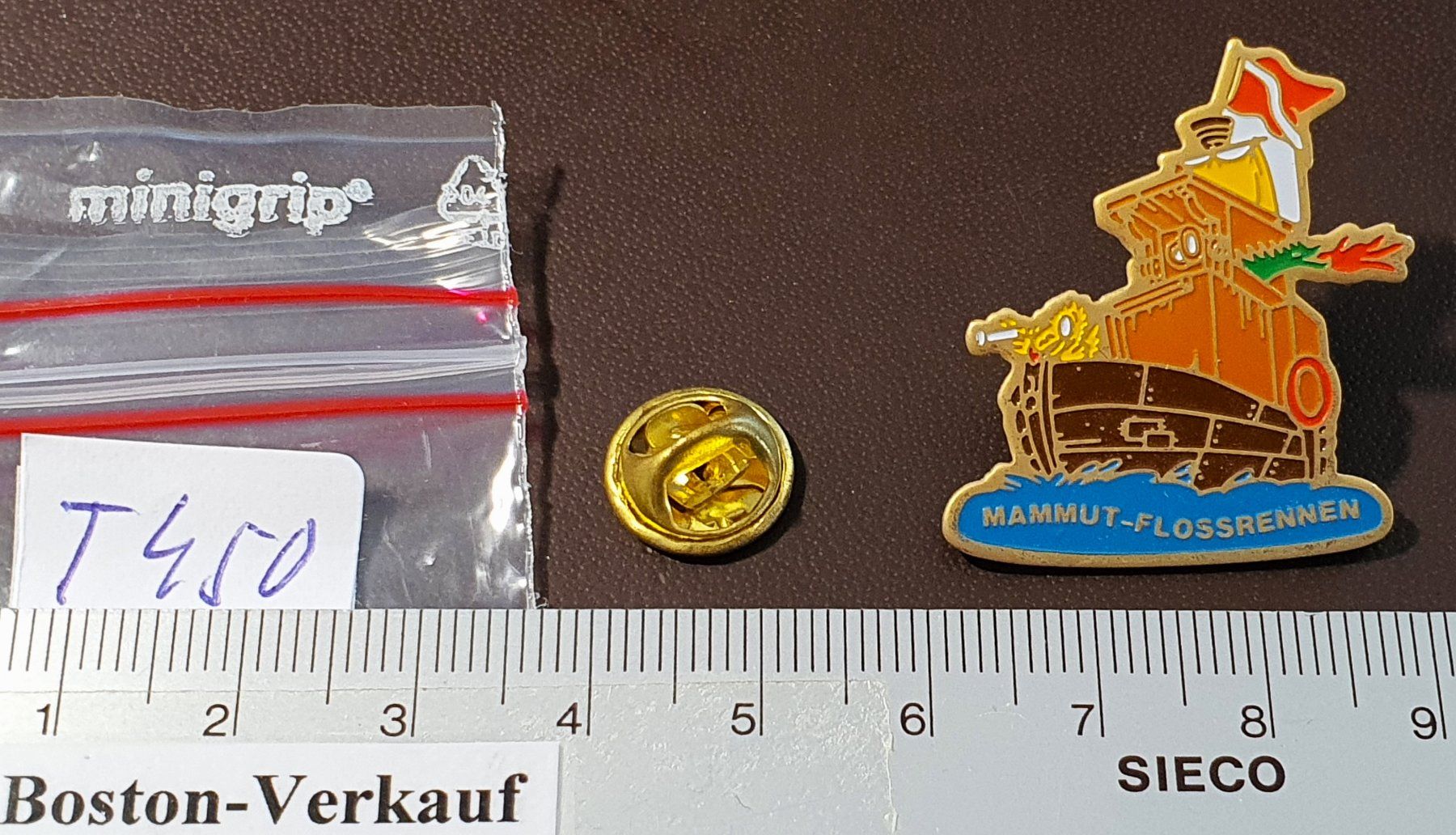 Placchette & Badge: T450 - Pin Schiff Mammut - Flossrennen – Usato da Reinach BL venduto da Boston-Verkauf 1