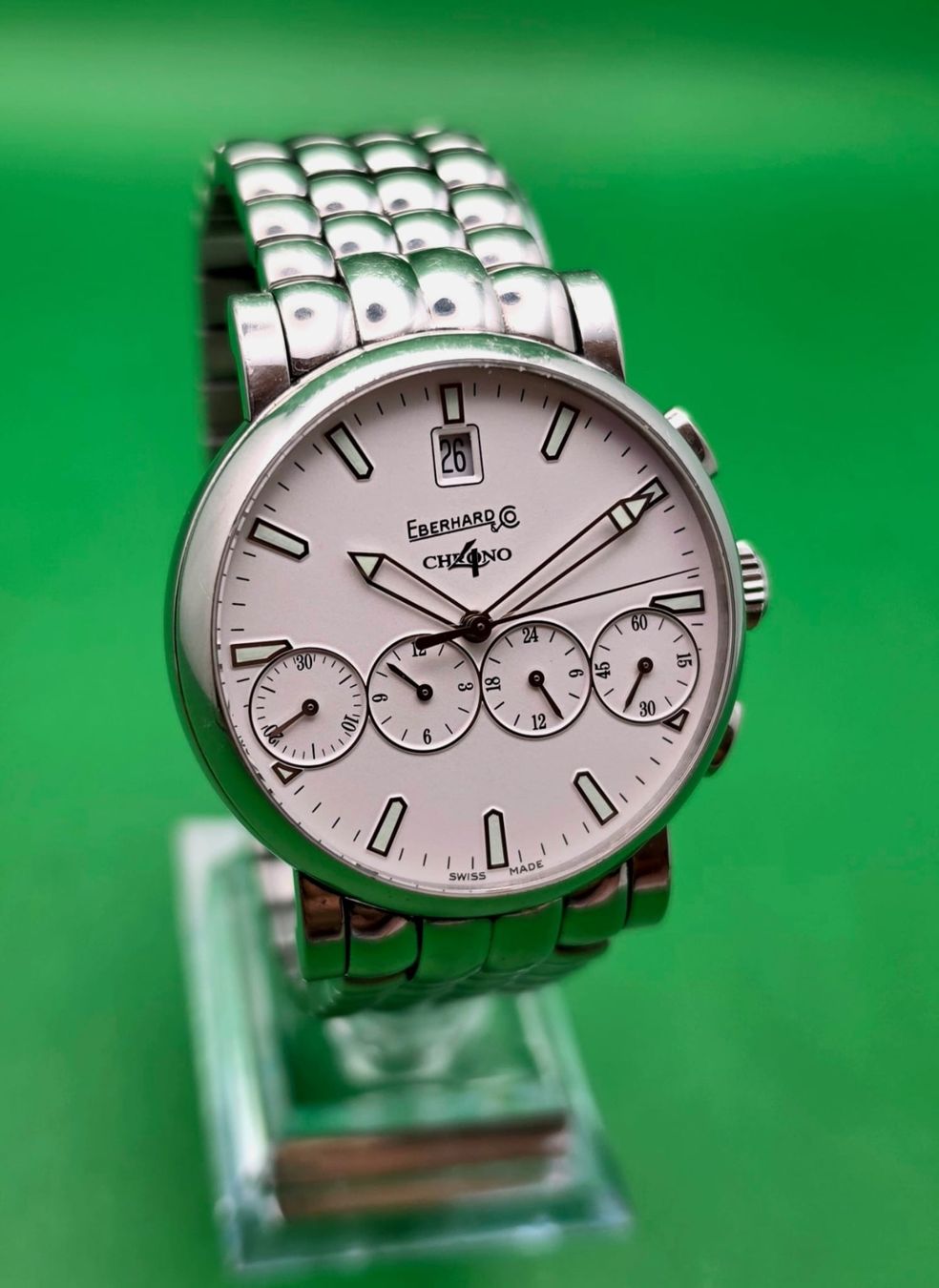 Eberhard & Co. Uhren: EBERHARD & Co CHRONO 4 AUTOMATIC CHRONOGRAPH  HERRE MEGA RAR – Gebraucht aus Neftenbach von Taschen-Uhren 1