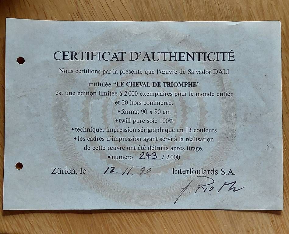 Dipinti: Salvador Dali "Le Cheval de Triomphe" – Usato da Utzenstorf venduto da Waldi66 2