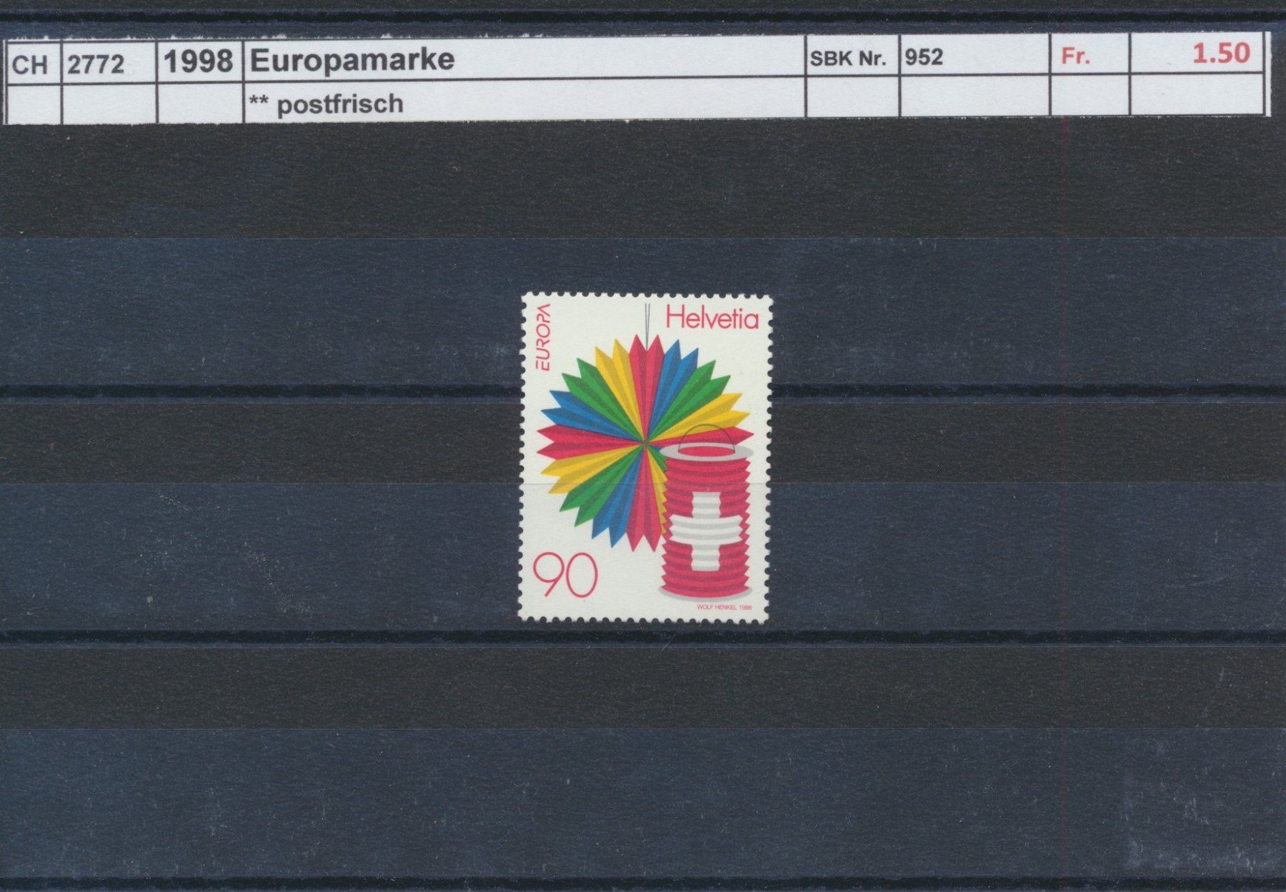 Tutti i francobolli: 1998 "Europamarke", ** postfrisch – Nuovo (secondo la descrizione) da Winterthur venduto da Zupogeru