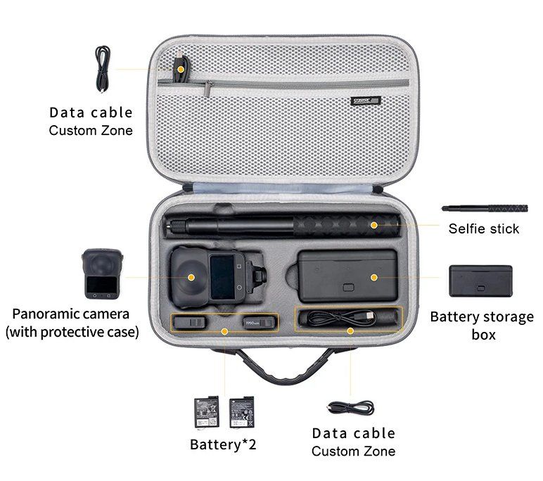 Acheter Étui de protection en silicone pour appareil photo panoramique avec capuchon d'objectif, résistant aux chocs, compatible avec Insta360